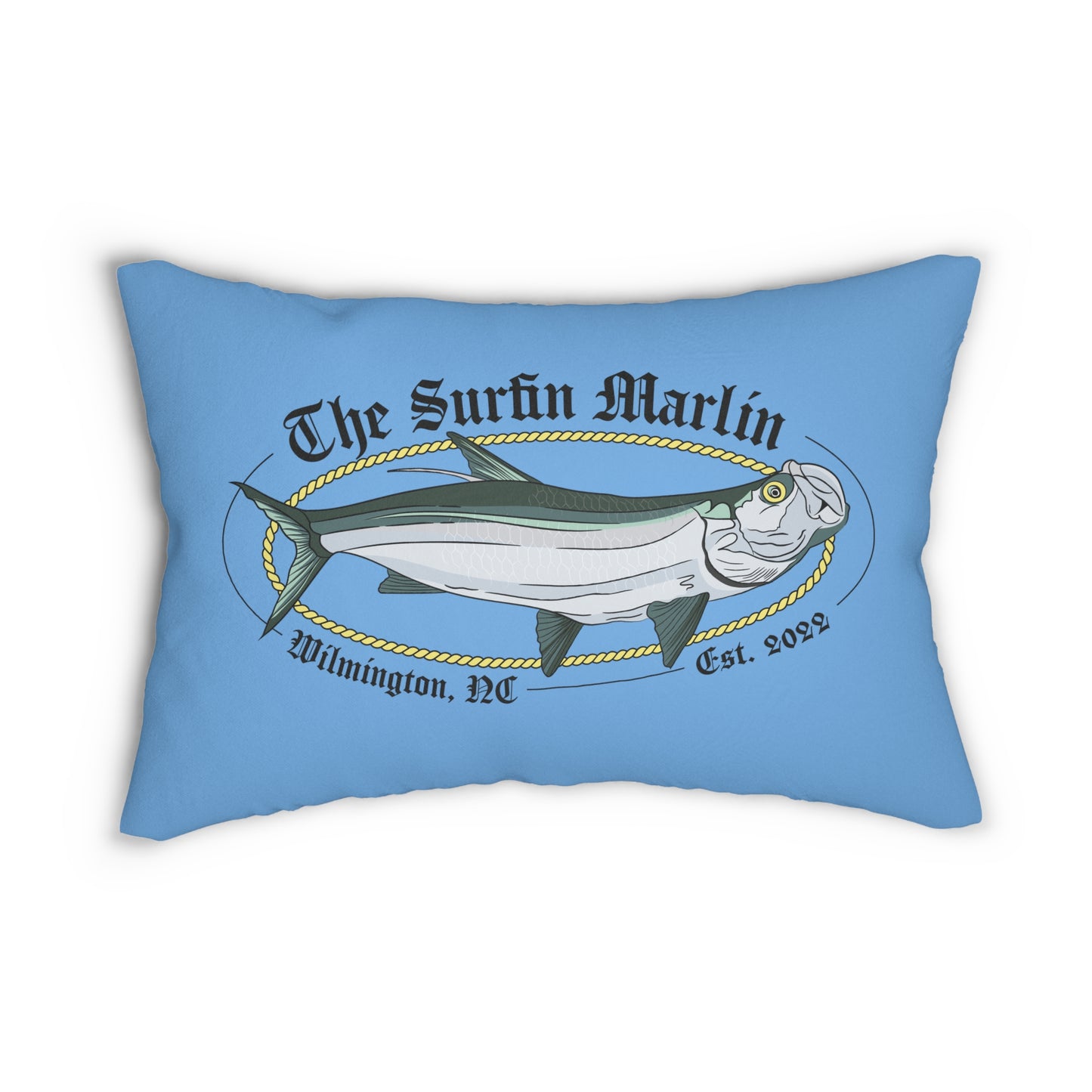 The Surfin Marlin Throw Pillow