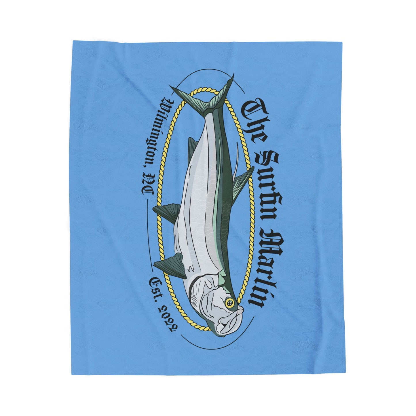 Surfin Marlin plush blanket