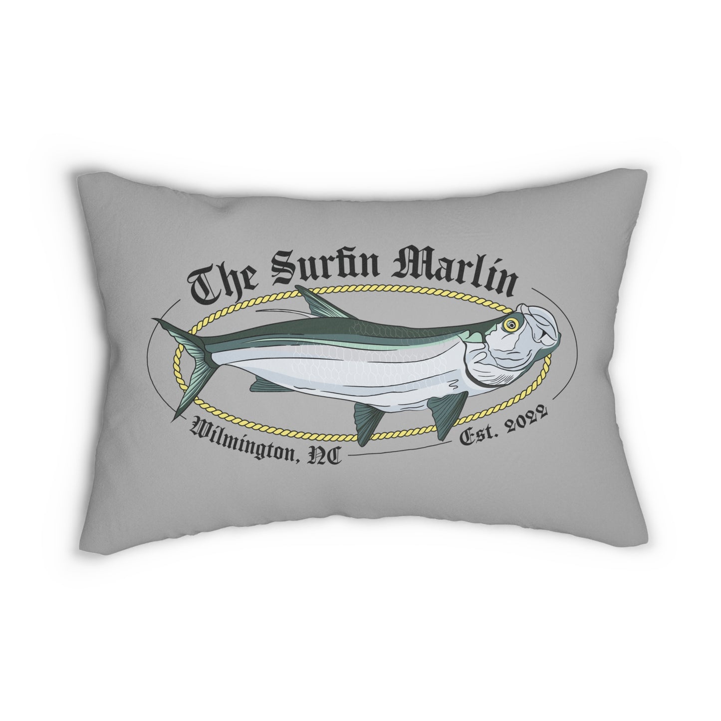 The Surfin Marlin Throw Pillow