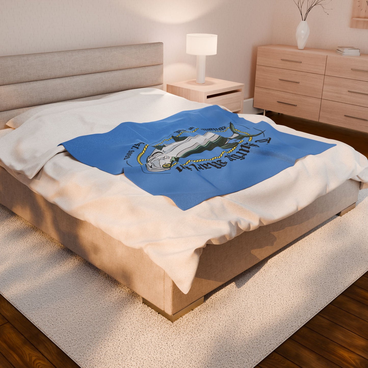 Surfin Marlin plush blanket