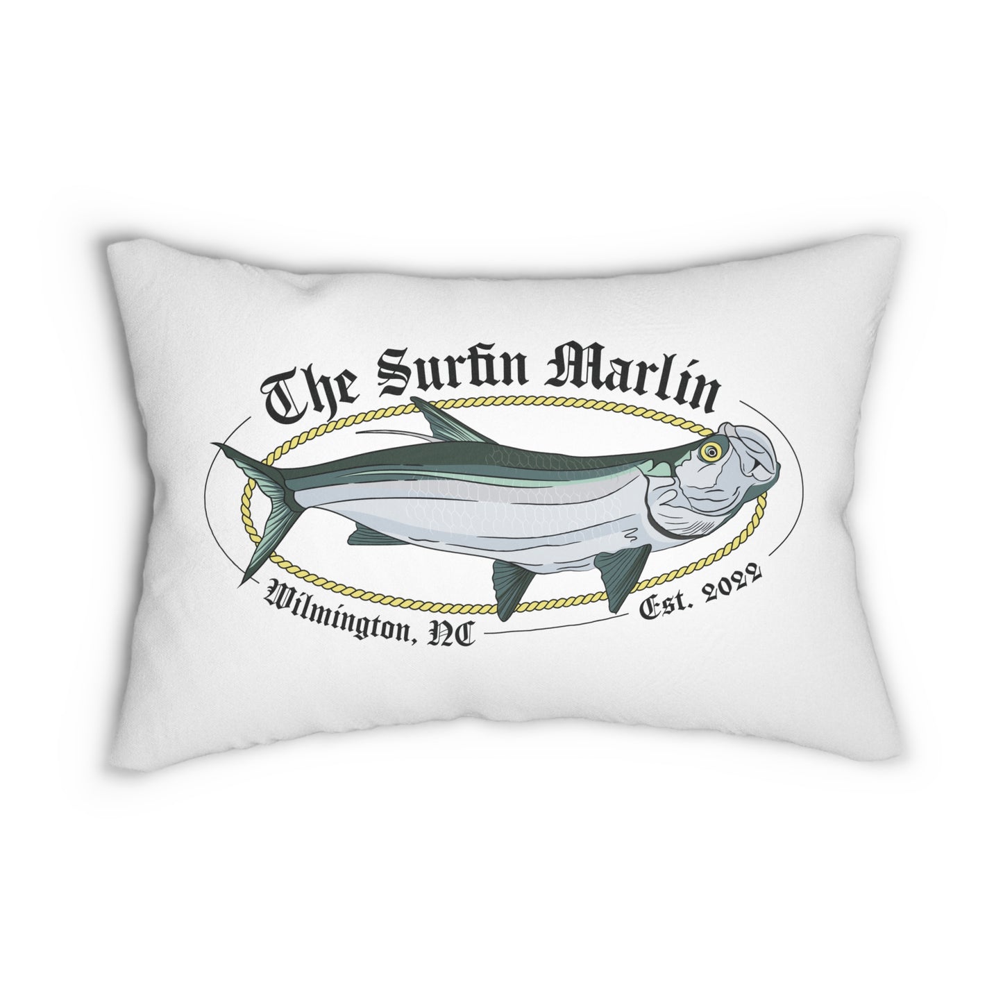 The Surfin Marlin Throw Pillow