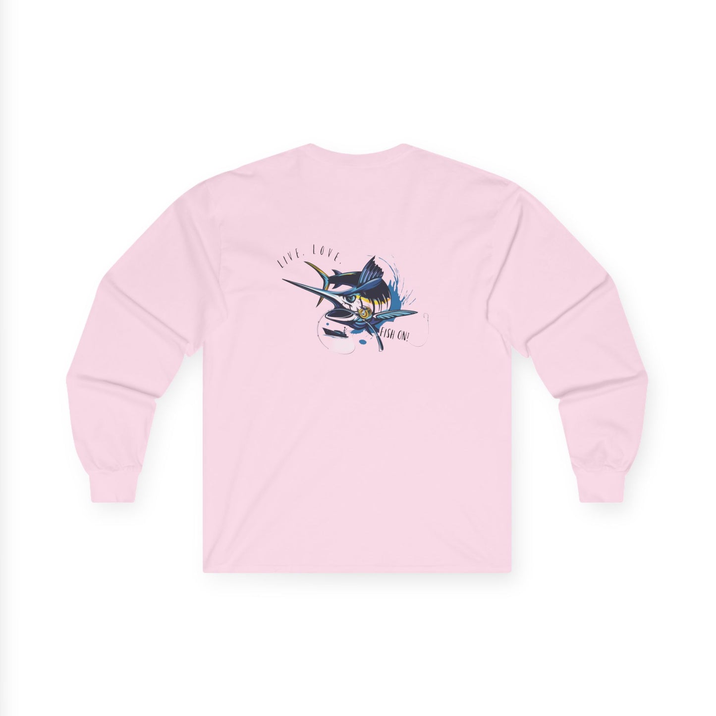Fish On Cotton Long Sleeve Tee