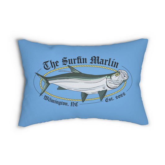 The Surfin Marlin Throw Pillow