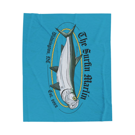 Surfin Marlin plush blanket