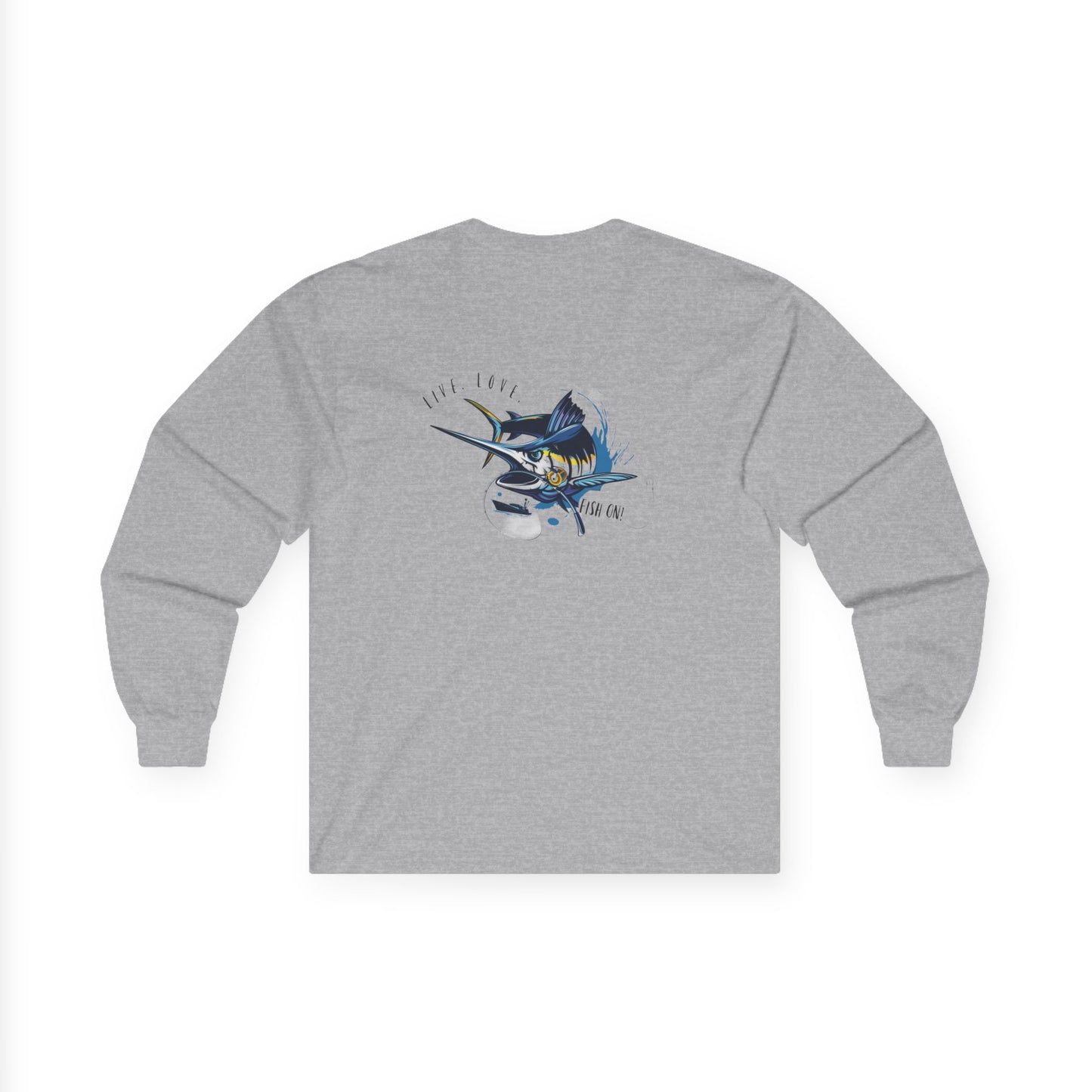 Fish On Cotton Long Sleeve Tee