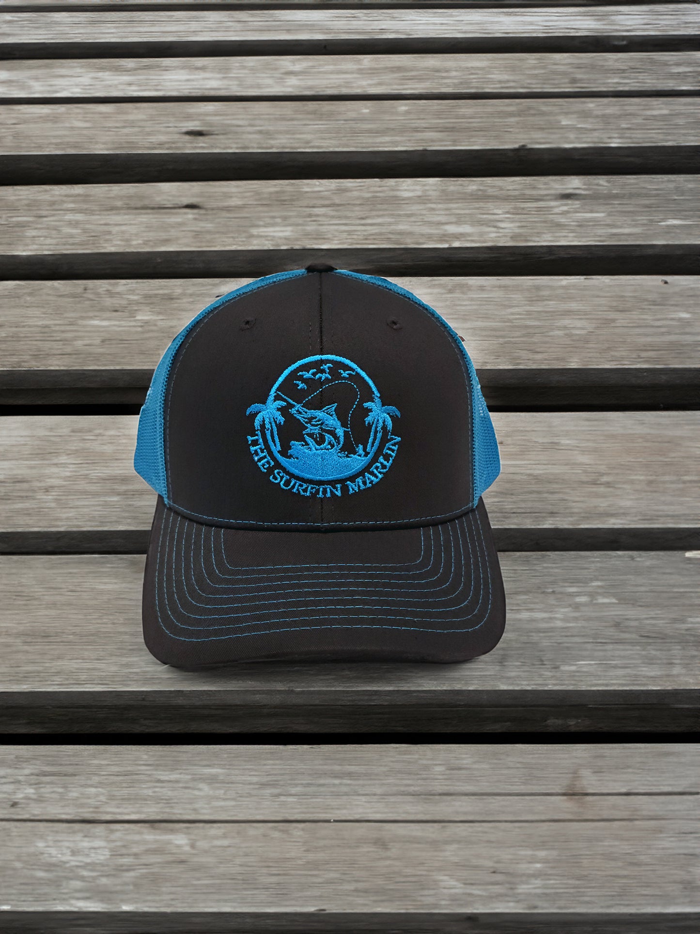 Richardson Charcoal/Blue Embroidered Hat- SOLD OUT