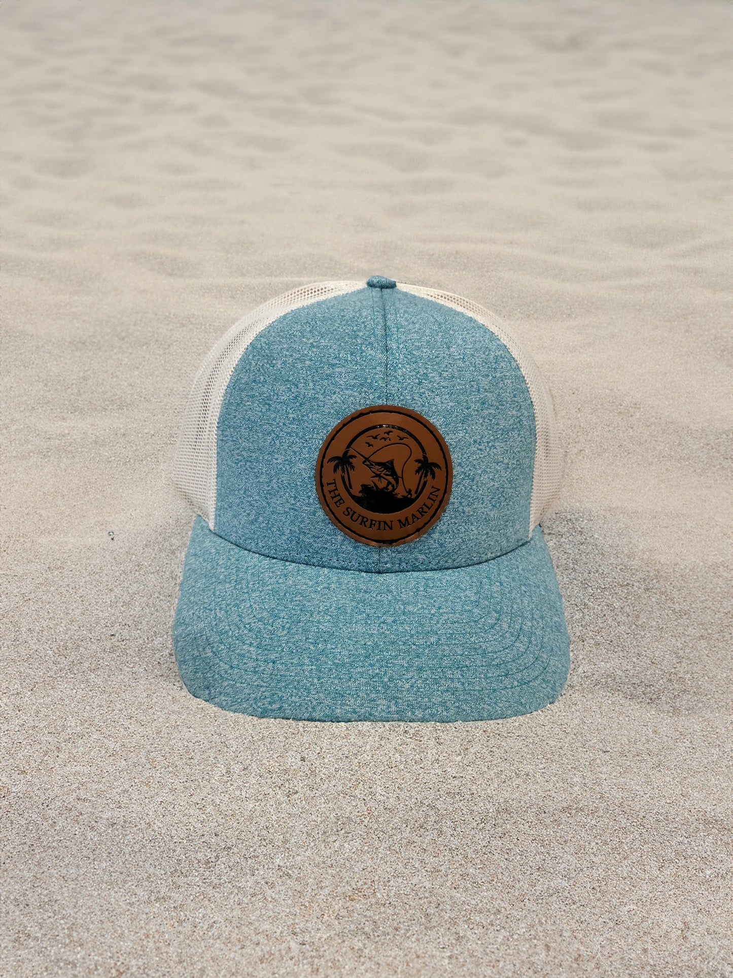 Richardson Leather Patch Teal/Birch Hat
