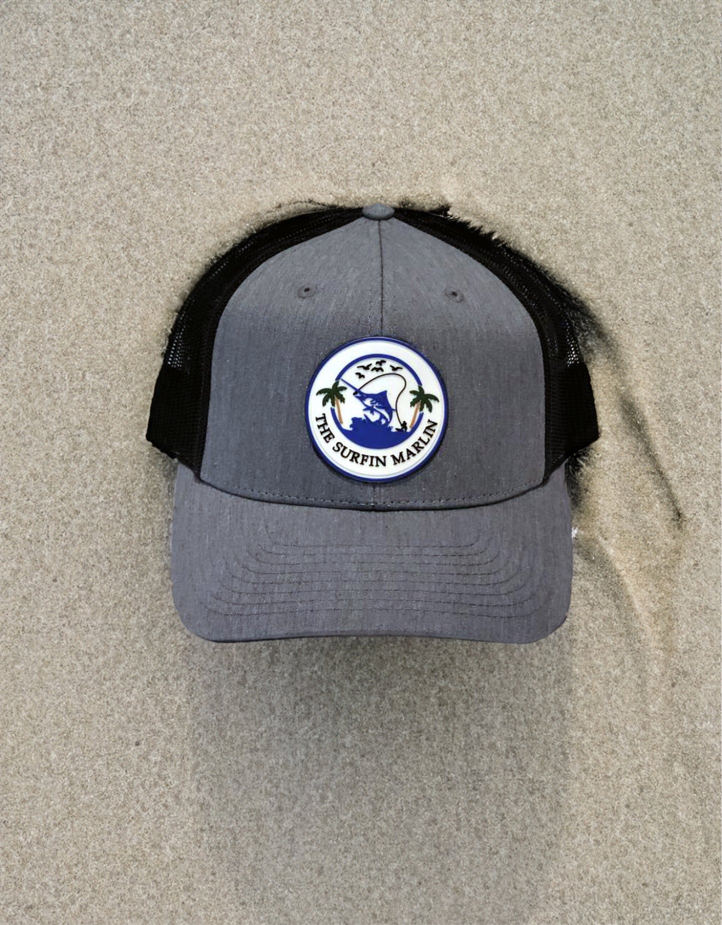 Richardson Rubber Patch Heather Grey/Dk Charcoal Hat